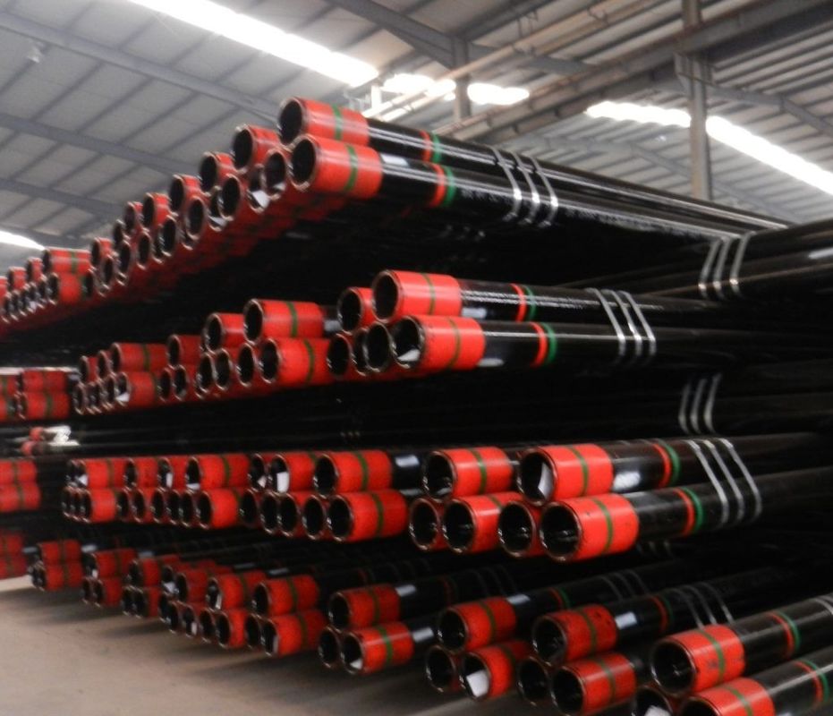 API 5CT Standard 13-3/8 54.5lb/ft J55 Casing Joint BTC Oil Tubing And Casing Complete With Safety Rings And With Nipples (Παρασκευασμένο με δαχτυλίδια ασφαλείας και με ρώγες)