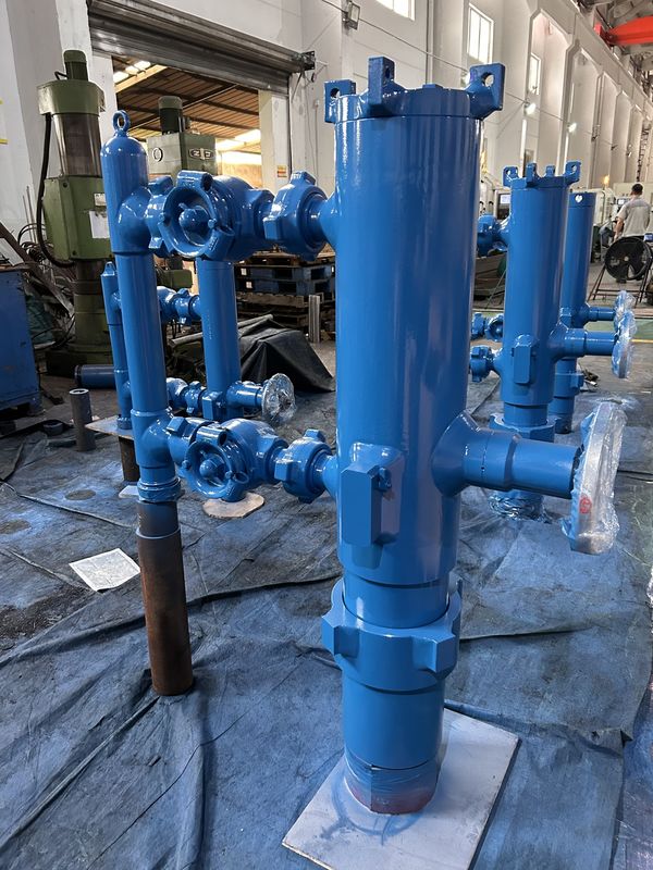 9-5/8' API Casing LTC BTC Buckle συνδεδεμένη 35Mpa Εργασιακή πίεση Single Plug Cementing Head With Wooden Packing 635KG